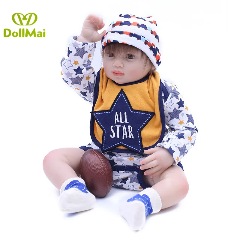 

Reborn boy dolls 20" soft silicone reborn baby dolls toys for children gift soft cotton body bebe real reborn boneca menino