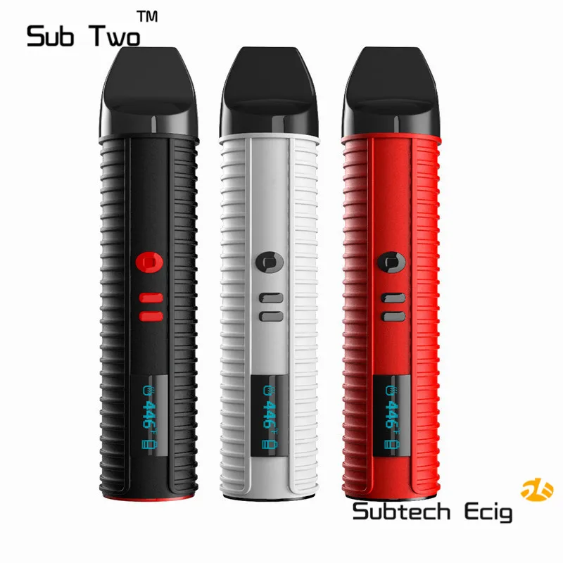 Subtech Ecig Shop Dry Herb Vaporizer AURA 2600mah Ceramic coils Wax Dry Herb Eliquid 3 in 1 e cigarette Herbal Vaporizer Pen