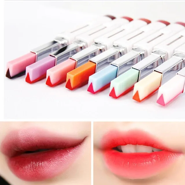 lip gloss lipstick makeup 8 color gradient color Korean style Two color