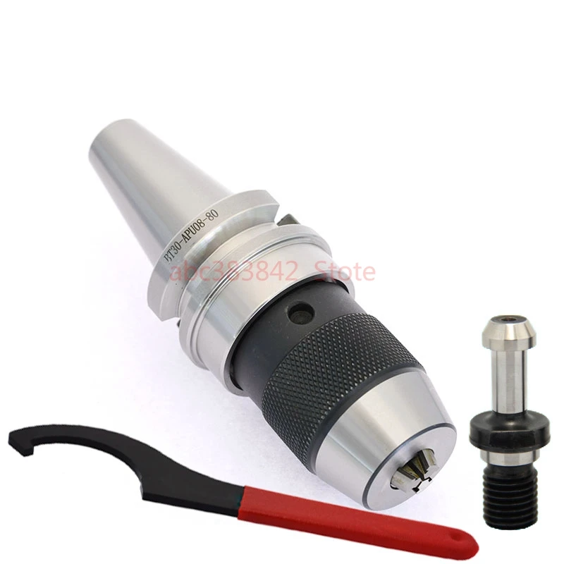 

BT30 APU16 Range:1-16mm Integrated keyless self tight Drill chuck for milling lathe BT30 APU13 Range:1-13mm M12 Drawbar thread