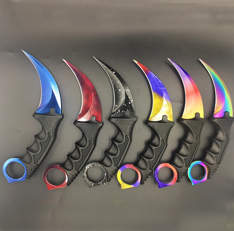 CS GO нож Karambit, тактический нож для выживания, нож из нержавеющей стали для кемпинга, охоты, игры Counter Strike, нож в подарок