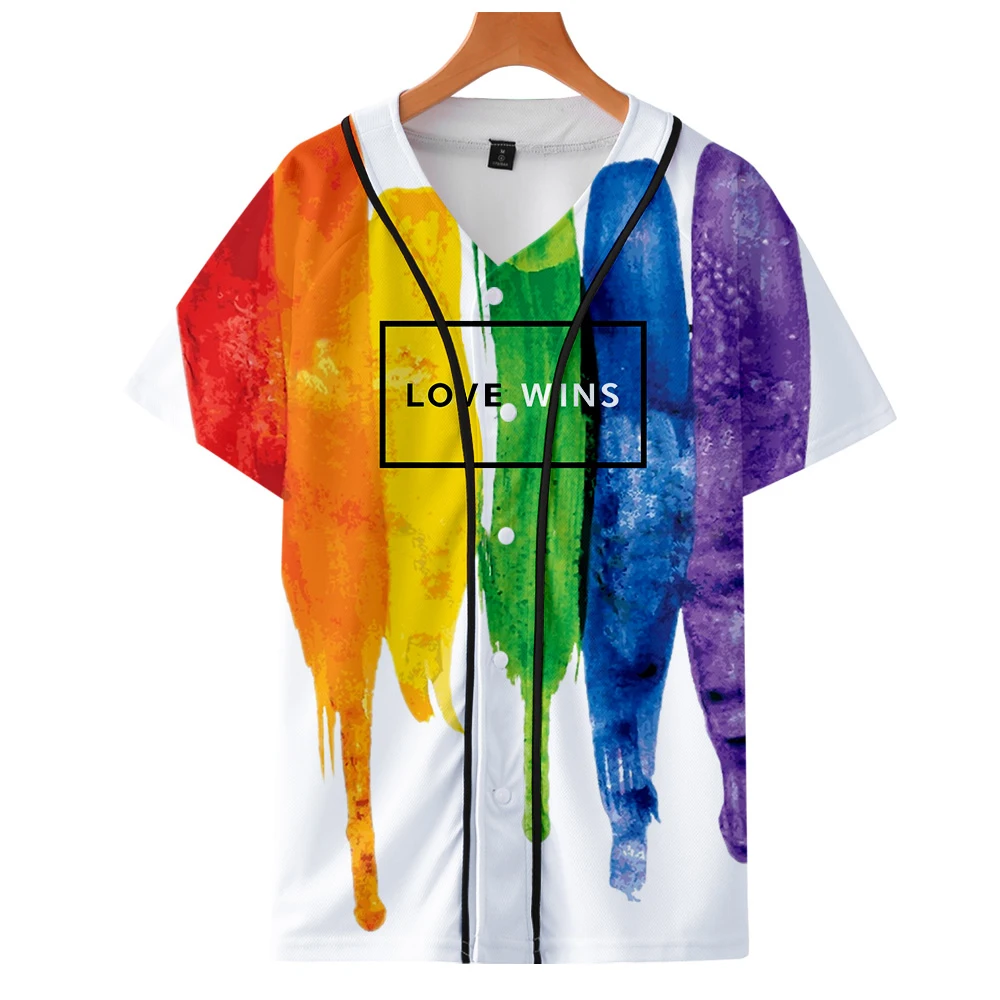 Rainbow Lgbt Pride Baseball Uniform Unisex Jacket Sport Coat Fashion Varsity Jackets
