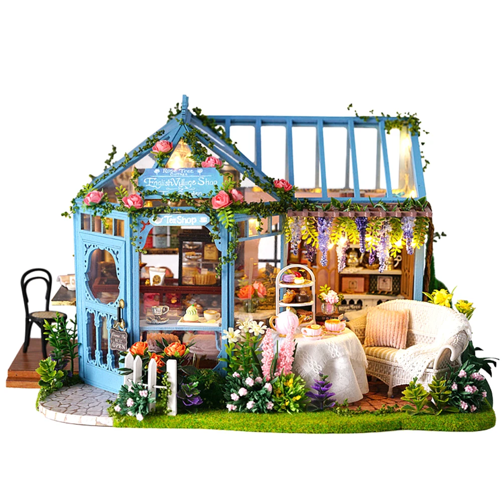 

DIY Assemble Funny Wooden Kids Toy Furniture Handmade Girls Children 3D Gift Miniature Doll House Model Educational Toy Set