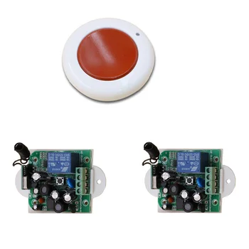 

AC85V 110V 120V 220V 250V 1CH Wireless Remote Control Switch System Receiver & White and Red Wall Panel Sticky Remote 315/433
