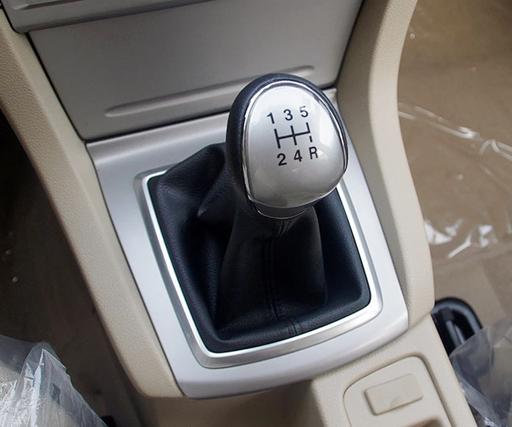 Gear Shift Knob Gaiter Boot Lever Stick Handle Head Cover 5 Speed Car Styling Accessories For Ford Focus 2 MK2 Fiesta Kuga
