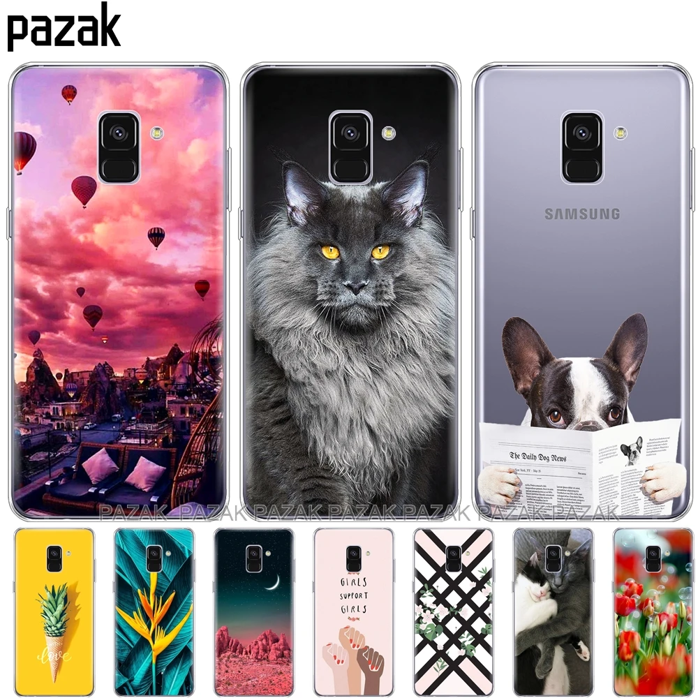 Силиконовый чехол для телефона, чехол для samsung Galaxy A6, A8,, S8, S9 PLUS, задняя крышка для A600, A605, A530, A730, бампер, чехол, etui, мягкий ТПУ