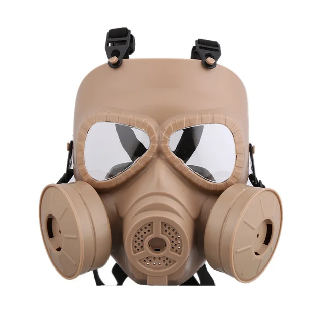 M04 gas mask equipped with helmet double fan Double Filter Gas Mask CS
