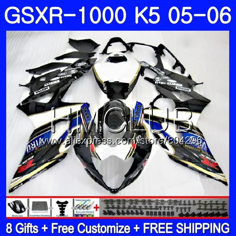 

Blue blk red Bodywork For SUZUKI GSXR-1000 GSXR 1000 05 06 Bodys 33HM.23 GSX-R1000 GSX R1000 05 06 K5 GSXR1000 2005 2006 Fairing