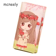 Новинка, брендовый Большой Вместительный женский кошелек для карт, для девушек, Милая Красивая корейская Складная Сумочка, гирлянда, длинный кожаный кошелек для девочек