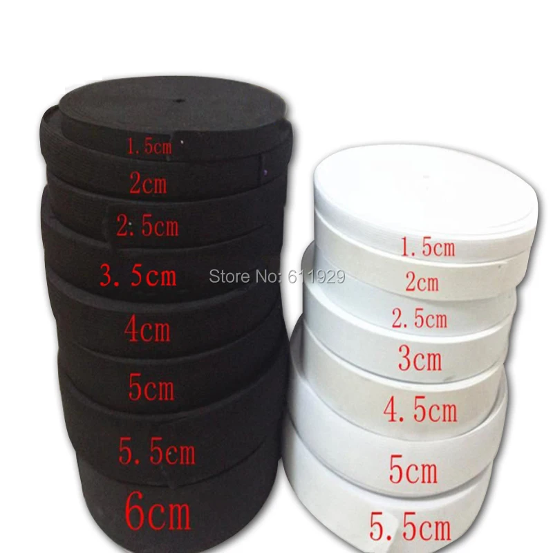 

Garment clothing trousers pants elastic/DIY blank tape/white or black elastic ribbon 40 meters a lot Free shipping