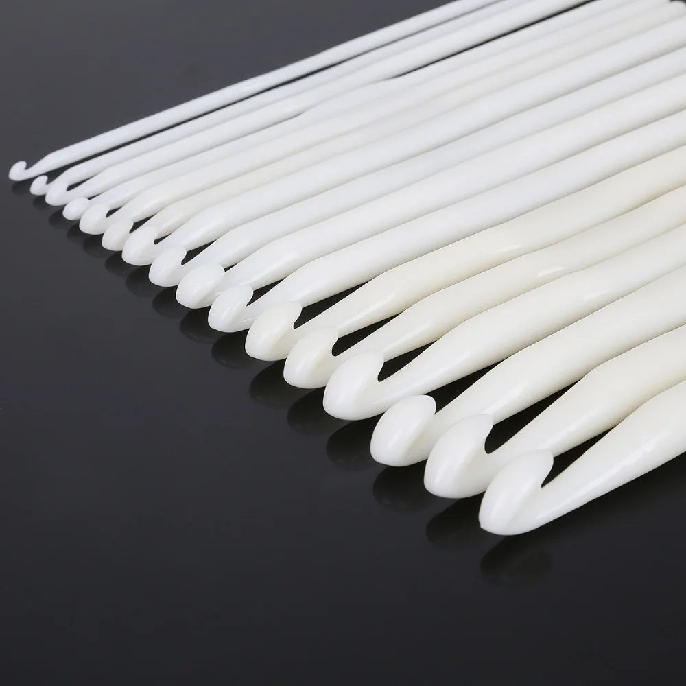 8 шт./компл. белый пластиковый вязание крючком Вязание иглы ручка вязаный набор вязаный свитер инструменты для вязания пряжа для рукоделия набор для стежков
