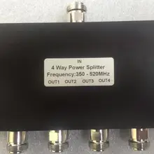 УВЧ 4 способ высокочастотный разделитель мощности 350-520 МГц 50 Вт четырехполосный радио делитель мощности повторитель combiner N гнездовой разъем