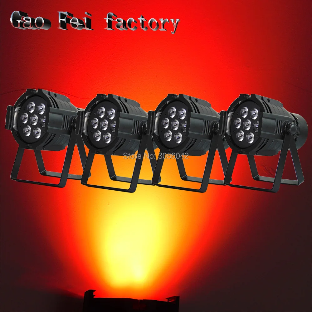 

4pcs/lot LED Stage Light 7x12W LED Par Light DMX 512 LED RGBW Family Party Lights For Entertainment Stage Club Bar