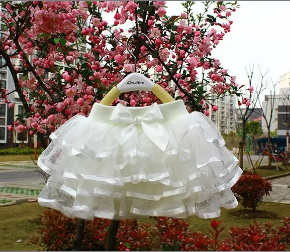White Skirts Юбки-пачки для девочек юбка-балерина для малышей повседневная детская юбка конфетного цвета на Хэллоуин Детская шифоновая Пышная юбка для дня рождения для девочек - Цвет: White Skirts
