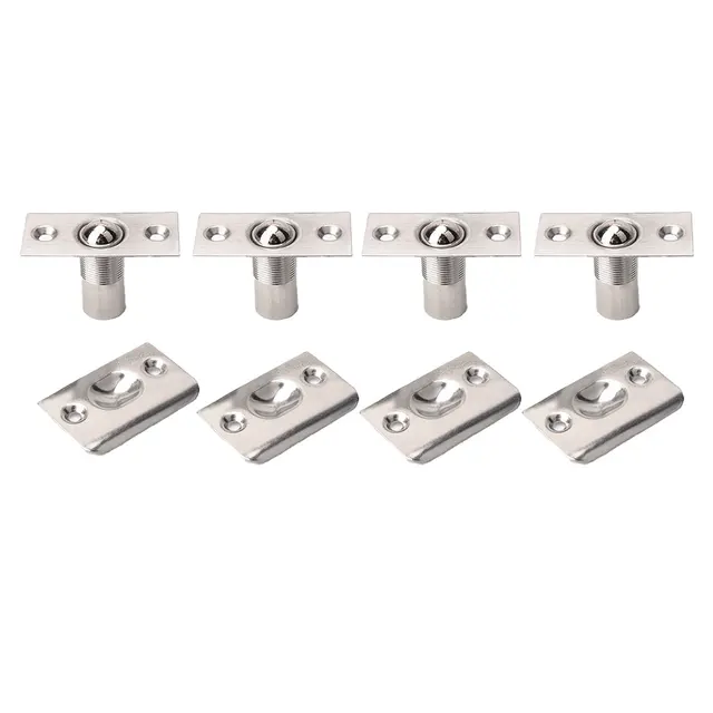 4 Sets Stainless Steel Door Latches Cupboard Cabinet Roller Ball 4 Sets Stainless Steel Door Latches Cupboard Cabinet Roller Ball Latch Lock Wooden Stops Hardware Br