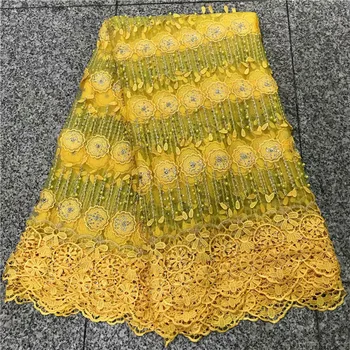 

Latest French tulle net lace fabric with cord lace for making evening dress VRN127(5yards/lot)