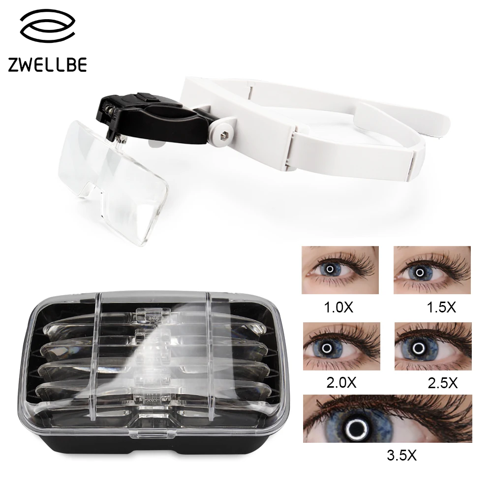 Head Magnifier Glass For Eyelash Extension 2019 New 5 Lens Adjustable