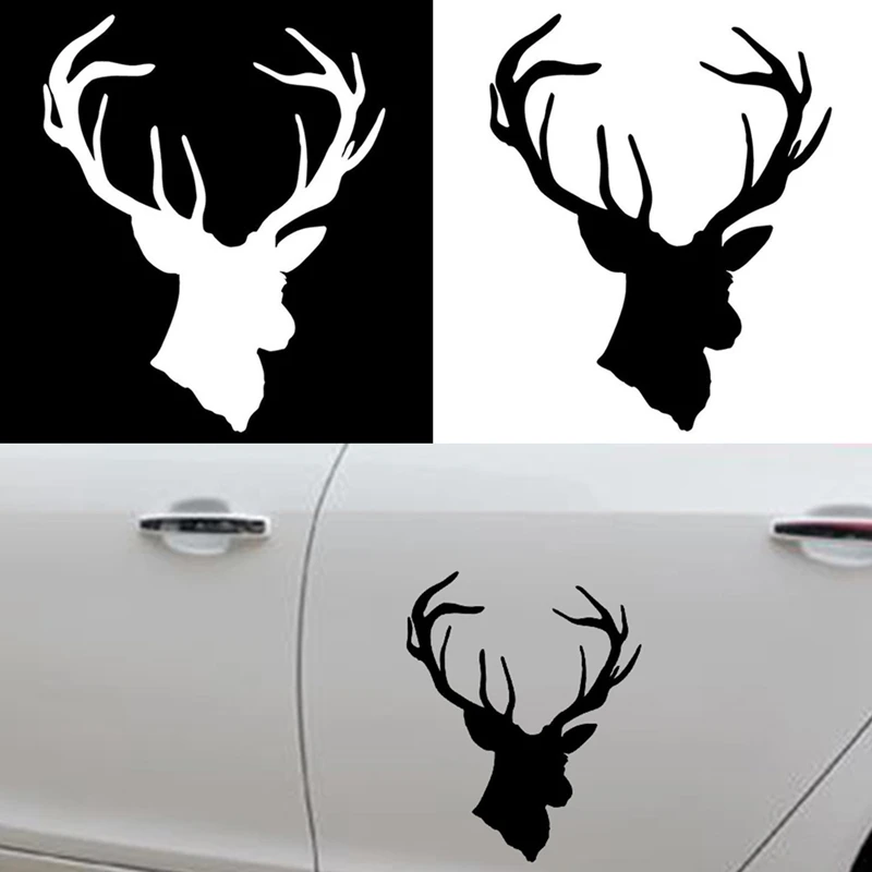 

Fashion Cool Deer Head Vinyl Car Styling Creative Hunting Car Sticker Decals