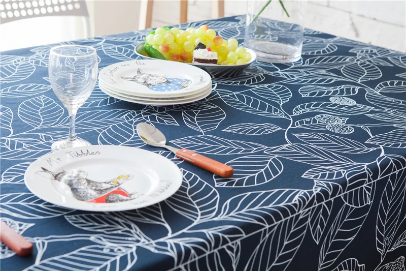 Rectangular Tablecloth Cotton Polyester Fabric Tableclothes For Rectangular Tables Pastoral Table Cloth For Home Tea Table Cover