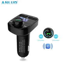 ANLUD Bluetooth Car Kit FM Transmitter Micro SD TF MP3 Music Play Wireless FM Modulator Dual USB Car Charging Handsfree Car Kit