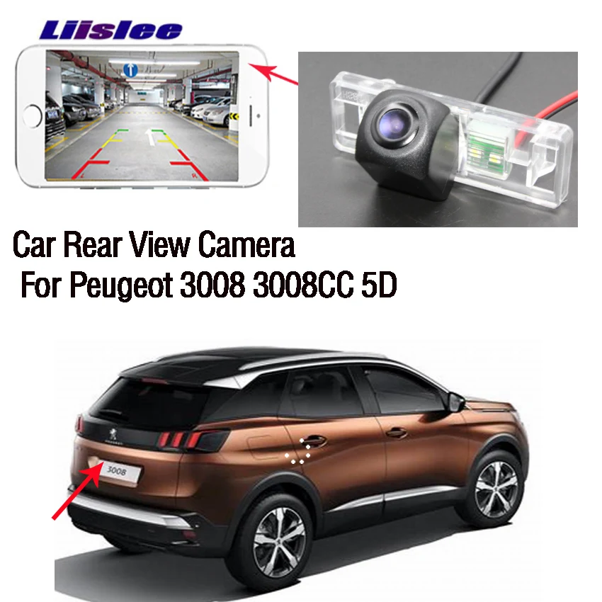 

LiisLee new wireless Rear View Camera For Peugeot 3008 3008CC 5D Waterproof Night Vision HD camera +high quality