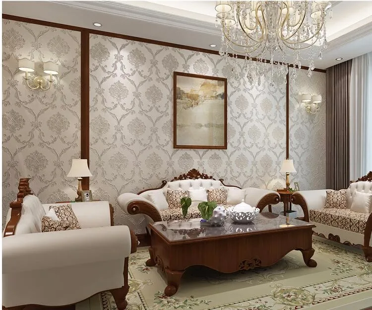 Living room backdrop restaurant walkway wallpaper Retro European bronzing pearl 3D stereoscopic sculpture wallpaper 18 QQ20161128234709