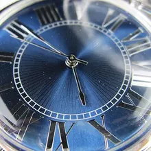 Посеребренный наполовину Охотник Fob Механические карманные часы+ Лупа