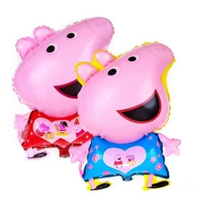 Newly Cute Pig Toy Children s Air Foil Balloons Cartoon Pink Pig for Children Funny font