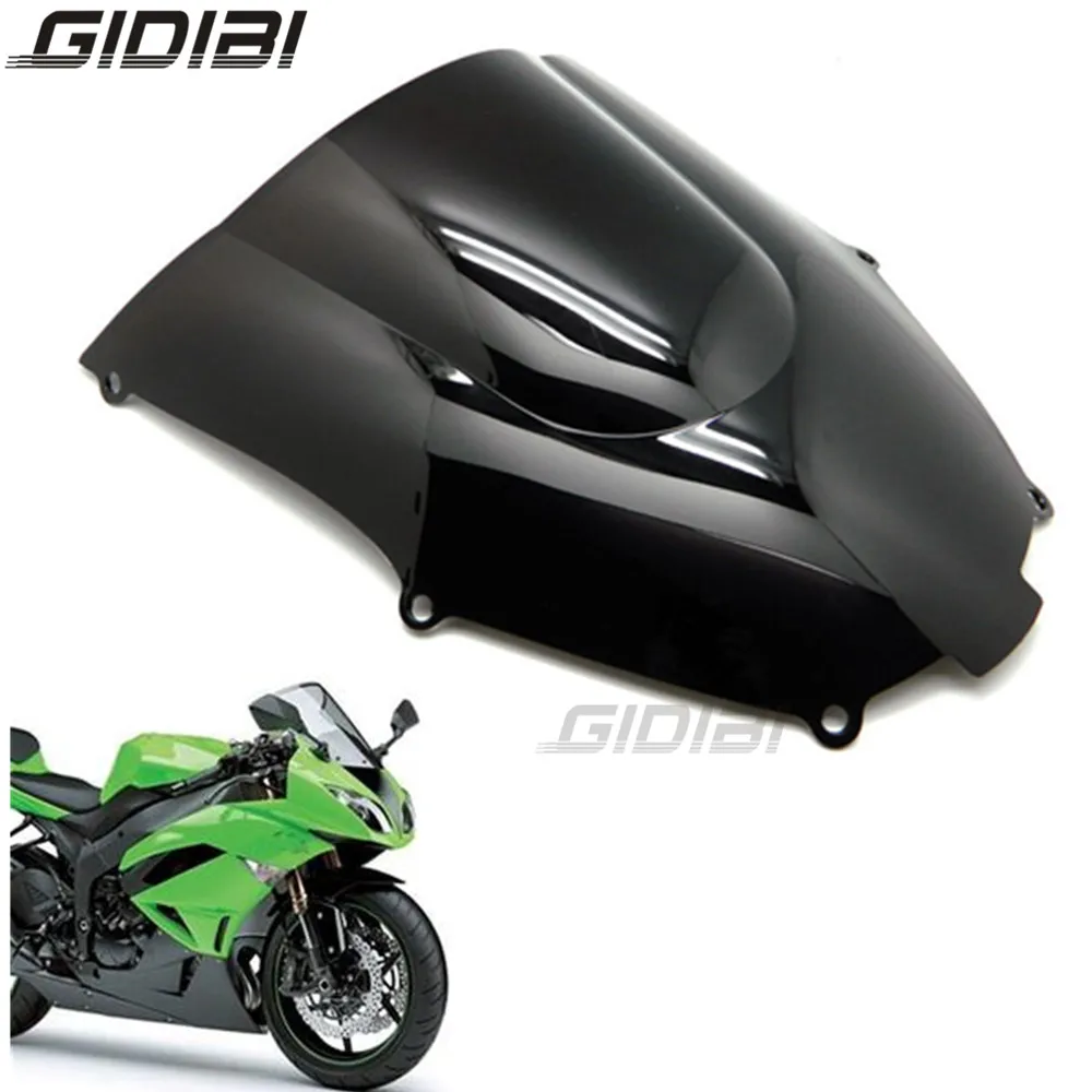 

Double Bubble Windshield For Kawasaki Ninja ZX9R ZX 9R 2000-2005 Windscreen Screen Wind Deflectors Black Clear 00-05