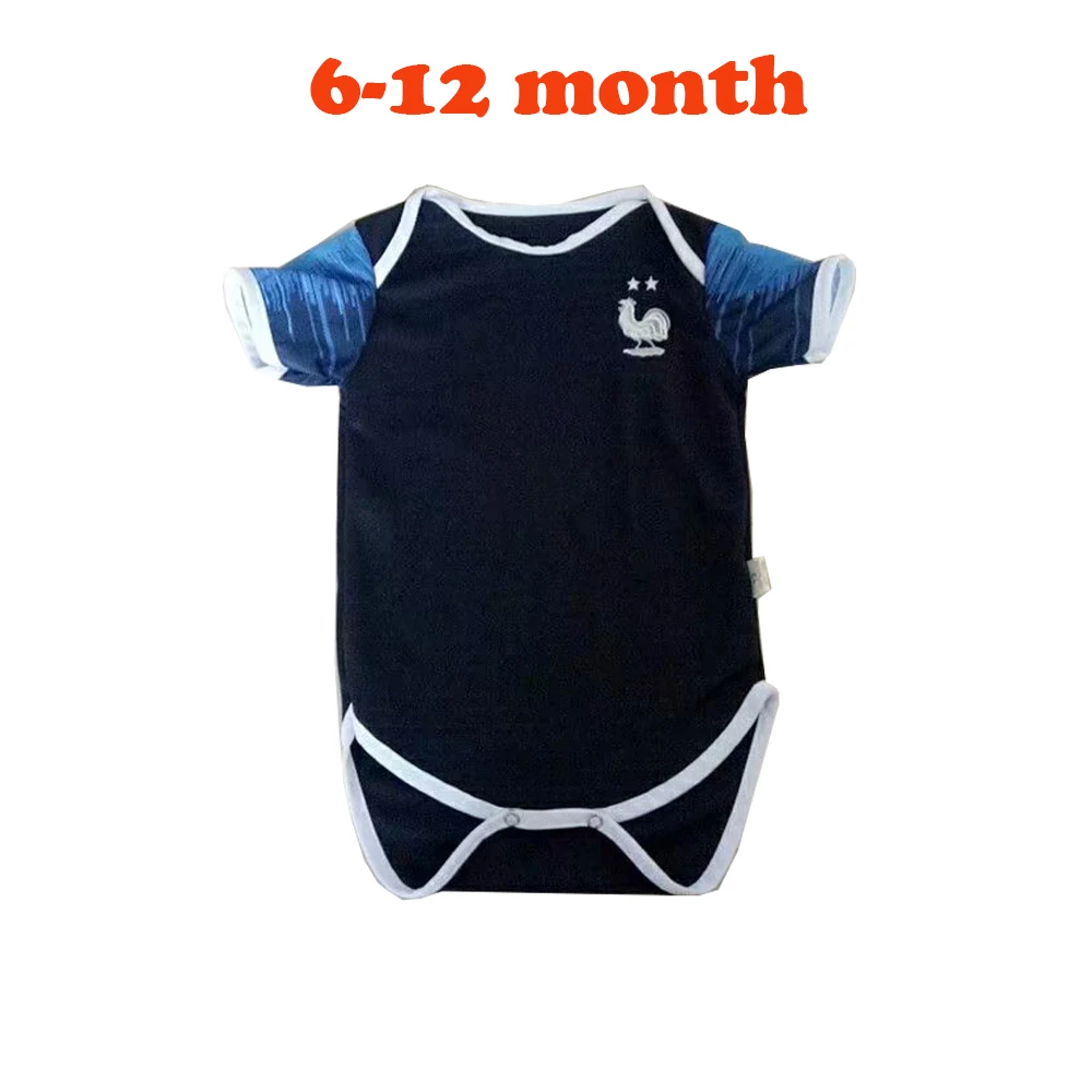 Новые Детские майки с футбольным мячом, хлопковые футбольные рубашки для малышей, Франция, боди, Детские классические комплекты для мальчиков Eusebio, 1/2 лет - Цвет: 6-12month