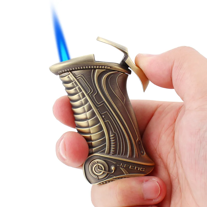 Высококачественная струйная Зажигалка для сигар газовый фонарь турбо зажигалка