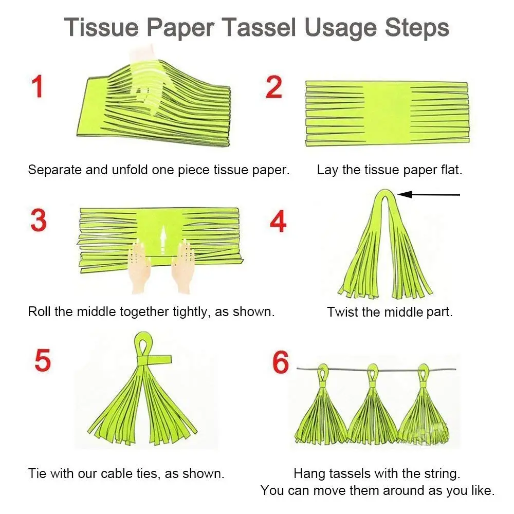 15pcs Tissue Tassels Balloon Banner For Summer Theme Birthday Party Decoration Green Blue Color Baby Shower Balloons Accessories