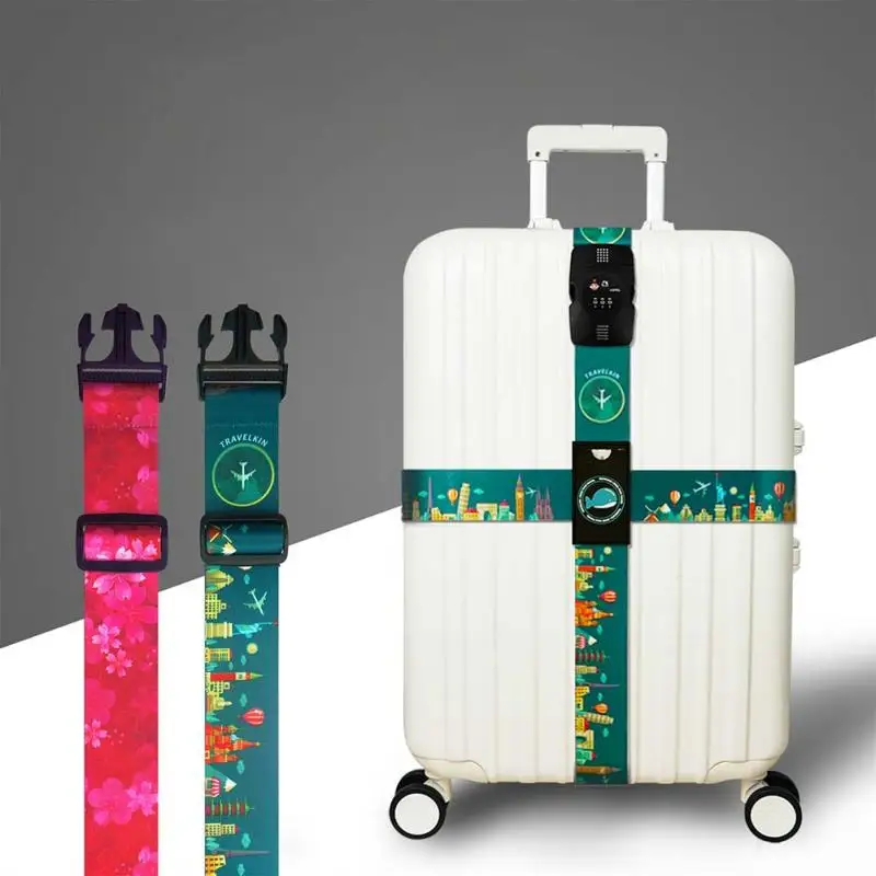 

Colorful Luggage Strap Cross Packing Belt Adjustable Travel Suitcase Bundling Belt Protection Baggage Strap Travel Accessories