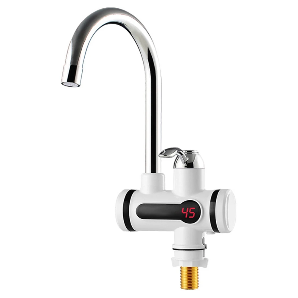 

Kitchen Tankless Water Heater 220V 3000W Electric Faucet Hot Boiler Water Electric Heating Tap Element with Temperature Display