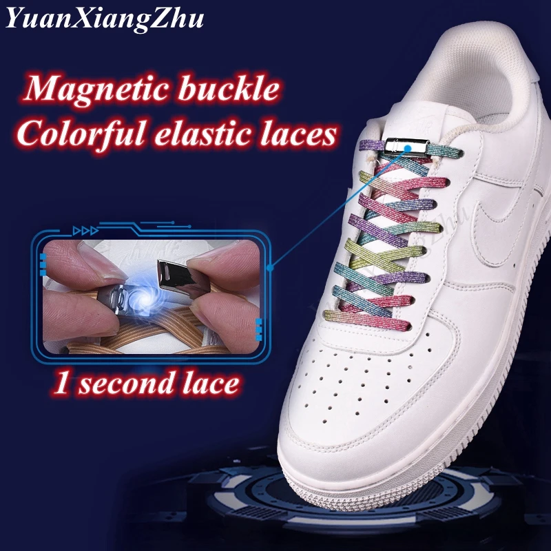 Magnetic ShoeLaces 2019 New Elastic Locking ShoeLace Creative Quick No Tie Shoes lace Kids Adult Unisex Sneakers Laces strings