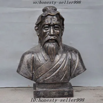 

wedding decoration huge Chinese bronze ancient Taoism famous Medicine king Sun Simiao bust statue