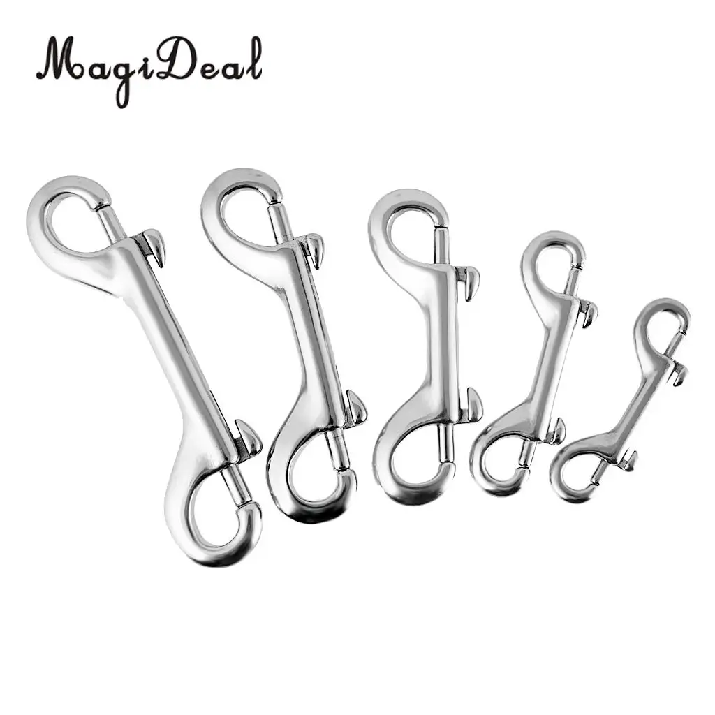 Multi-Functional Pro Scuba Boat Marine Grade Clip Stainless Steel Double Ended Bolt Snap 65-115mm Climbing Accessories