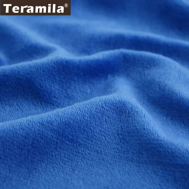 Teramila сплошной цвет вельбоа плюшевая ткань метр мягкая фланелевая ткань Telas Tissus Подушка DIY пижамы зимняя одежда простыня игрушки - Цвет: 50x165cm