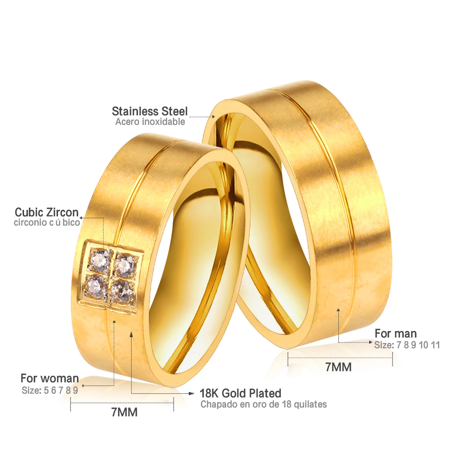 Luxukisskids Brand New Wedding Bands Rings For Love Luxury Cz Luxukisskids Brand New Wedding Bands Rings For Love Luxury Cz Zirconia Gold Color Engagement Ring Usa Size In From Jewelry Accessories On