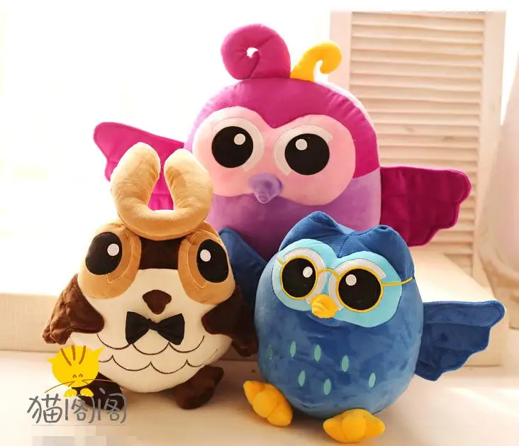 

Candice guo plush toy stuffed doll cartoon animal bird colorful owl soft pillow cushion baby birthday present christmas gift 1pc