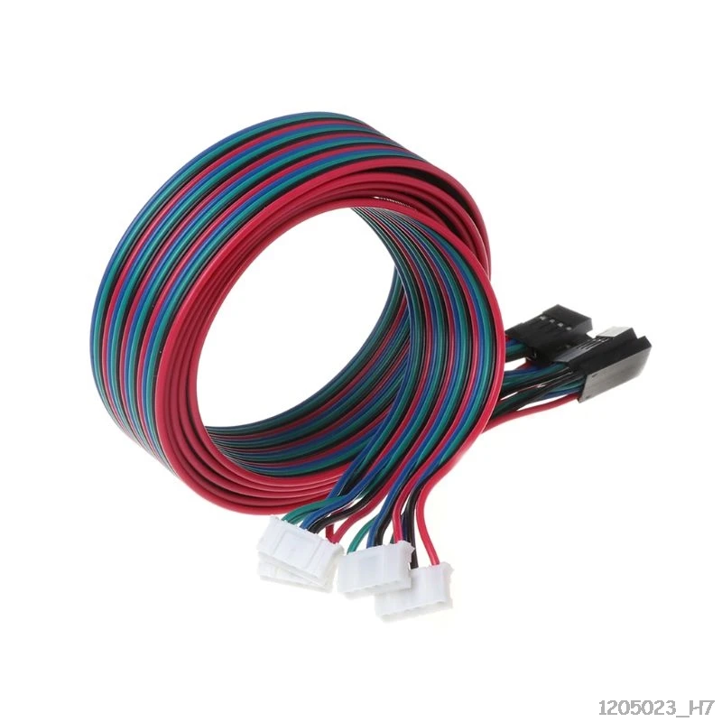 4 шт. 100 см 4-контактный кабель шагового двигателя XH2.54 клеммный провод для 3D-принтера NEMA 17 шаговый двигатель
