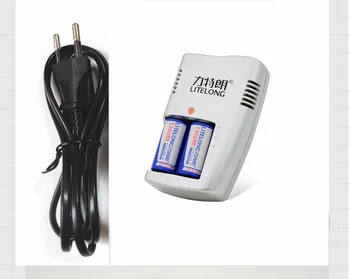 

Free shipping 2pcs CR123A 3V lithium battery CR17345 camera lithium battery 16340 flashlight battery + 1pcs 3V Battery Charger