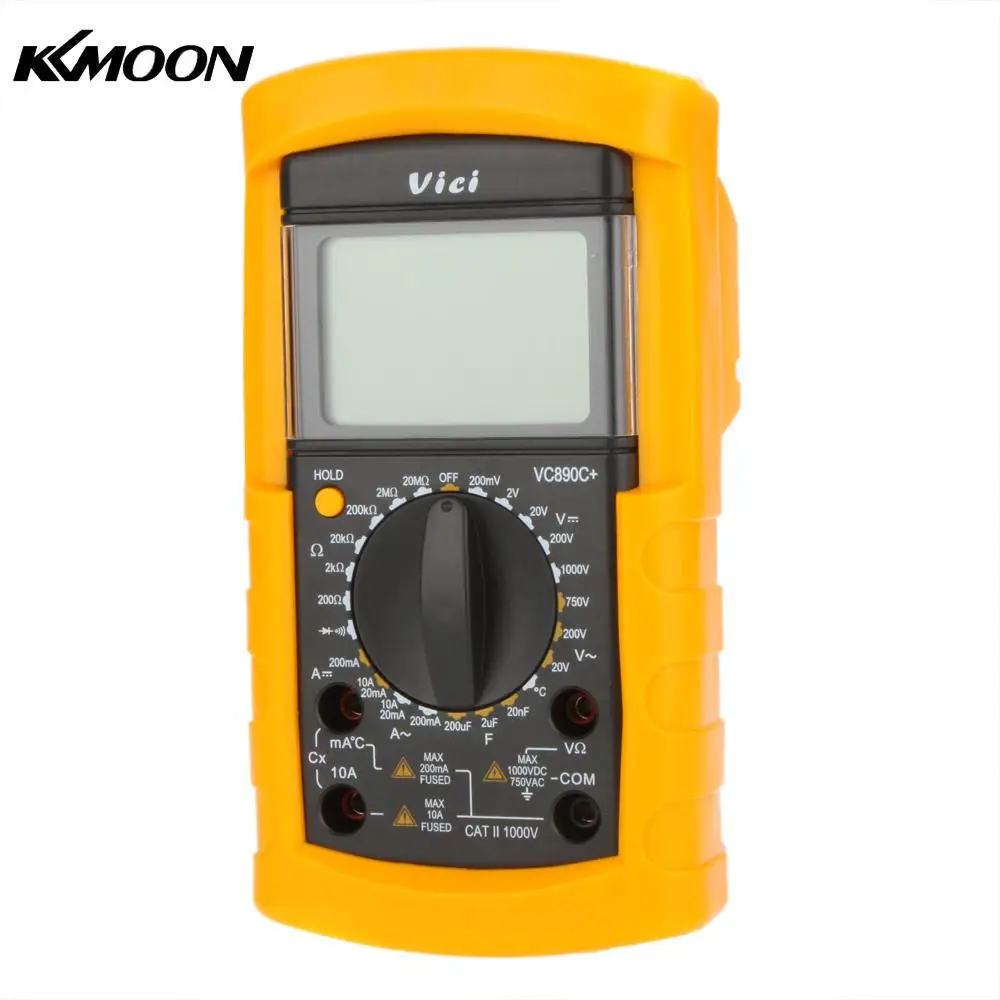 

Digital Multimeter DMM Ammeter Voltmeter Ohmmeter W/ Capacitance Temperature Test Vici VICHY VC890C Digital Multimeter
