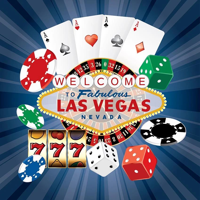 Fondo fotográfico personalizado de Casino de Las Vegas, Ruleta, Dados,  póker, tarjeta, dibujos animados, fiesta, fabuloso|Fondo| - AliExpress
