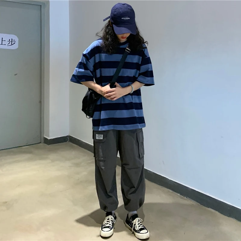 

fashion brand summer new o-neck short sleeve Neutral minimalist Korean style Women's Clothing t-shirts modis tops loose harajuku