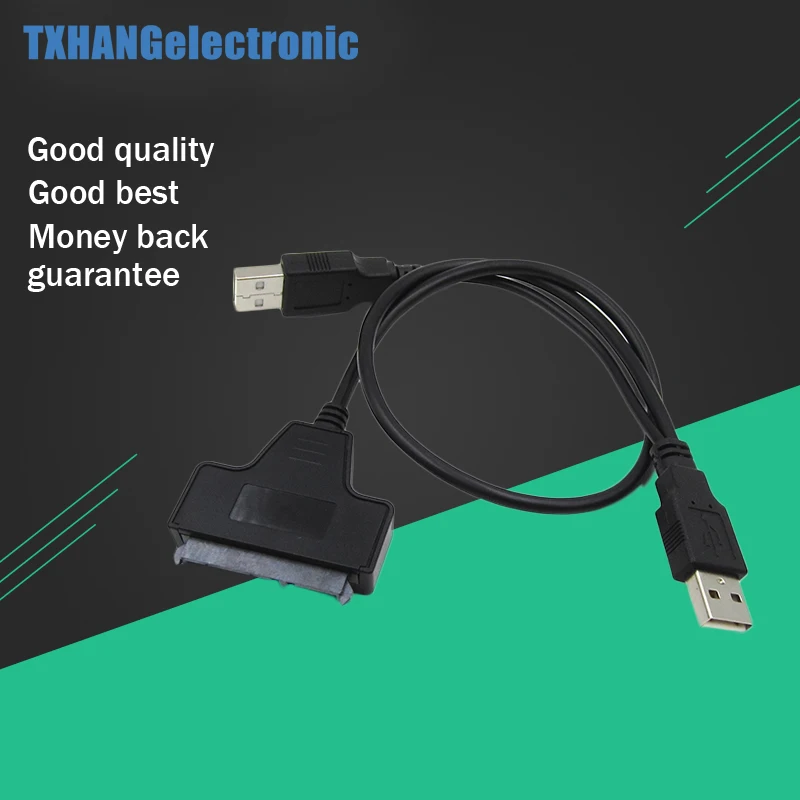

USB2.0 to SATA 15+7 pin Cable Adapter 2.0 sata cable for 2.5 inch HDD SSD with indicator
