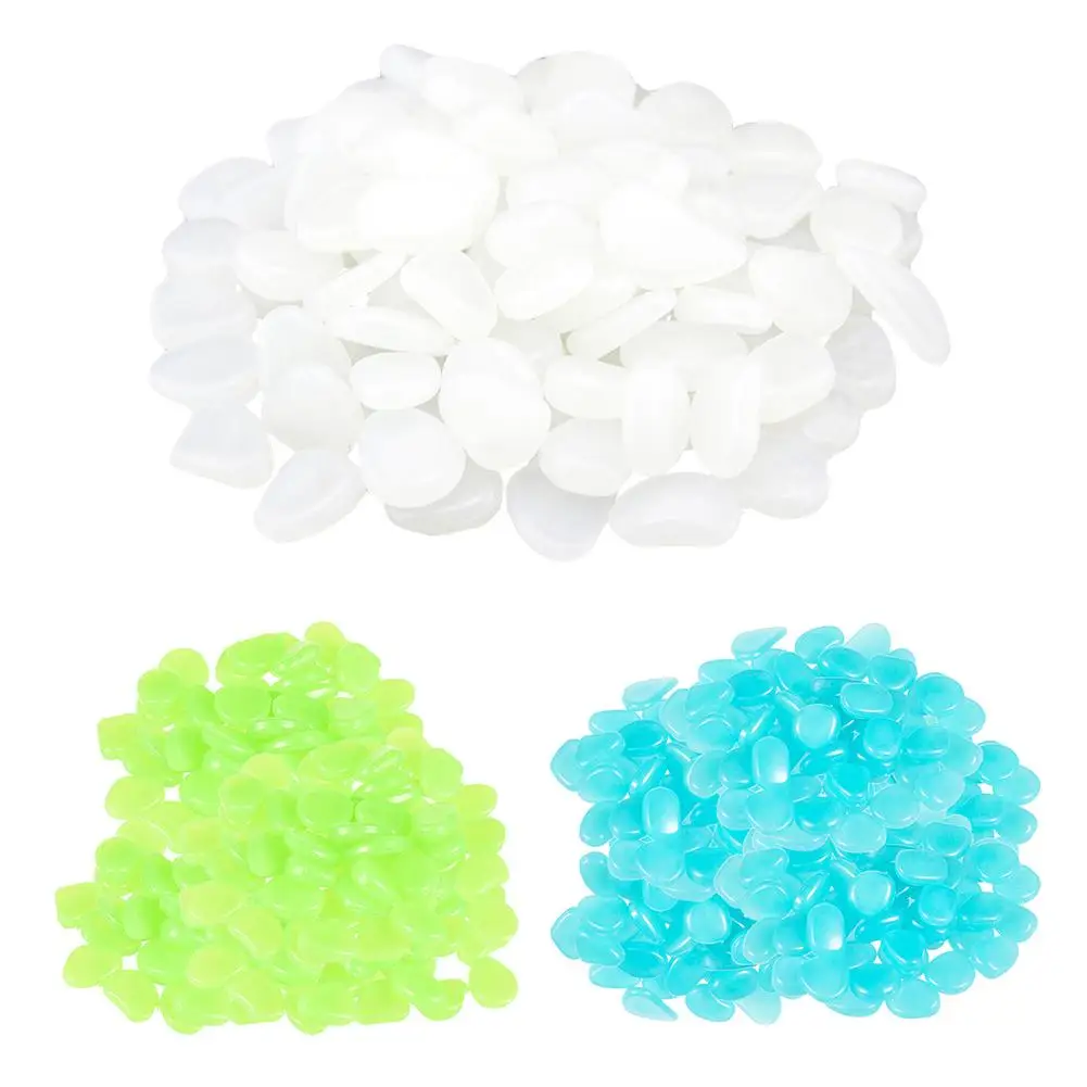 

220Pcs Luminous Stone Multicolor Lighting Fluorescent Color Glow In Dark Decoration Pebbles Garden Yard Walkway Bonsai Aquarium