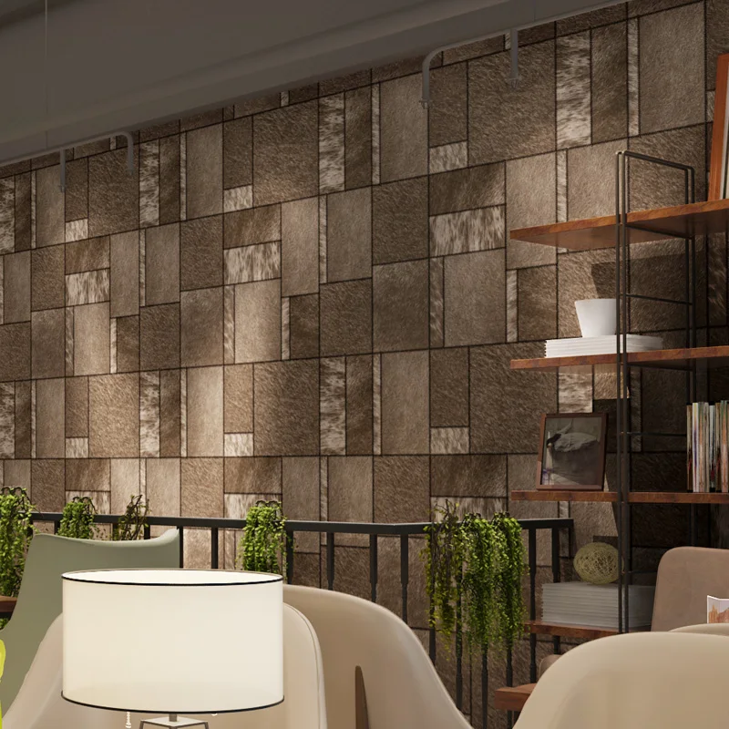 

3D Imitation Fur Lattice Wallpaper Modern High Quality Living Room Restaurant Clothing Store Backdrop Wall Paper Papel De Parede