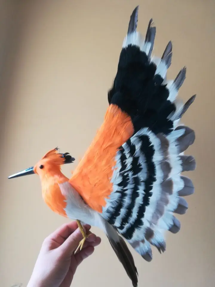 large 35x60cm beautiful feathers Hoopoe Bird model spreading wings hoopoe stage prop,home garden decoration gift w0126 diecast mini cat caterpillar 320 excavator keyring engineering vehicle model keychain model gift decoration souvenir kids gift