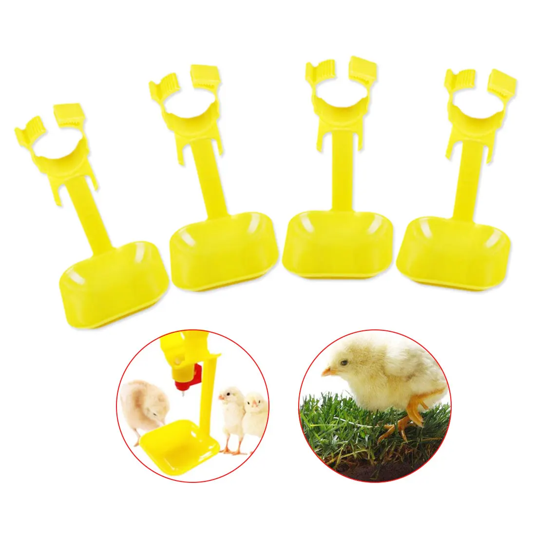 

20pcs Plastic Poultry Chicken Duck Hanging Cup Drinking Fountains Birds Water Bowl Nipple Drinker Feeder Watering Equipment